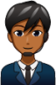 male office worker (brown) emoji