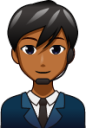 male office worker (brown) emoji