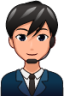 male office worker (plain) emoji