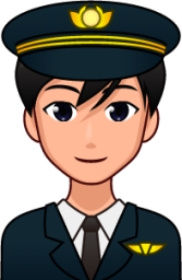 male pilot (plain) emoji
