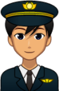 male pilot (yellow) emoji