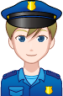 male police officer (white) emoji
