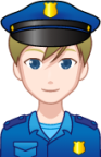 male police officer (white) emoji