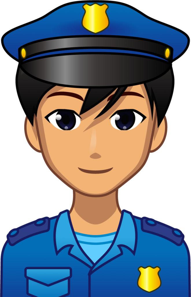 male police officer (yellow) emoji