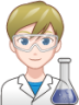 male scientist (white) emoji