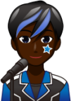 male singer (black) emoji