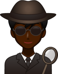 male spy (black) emoji