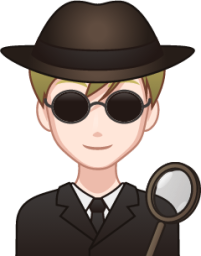 male spy (white) emoji
