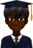 male student (black) emoji