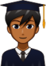 male student (brown) emoji
