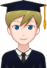 male student (white) emoji