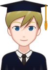 male student (white) emoji