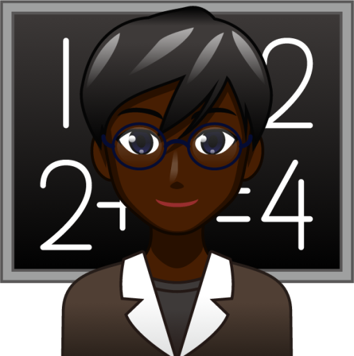 male teacher (black) emoji