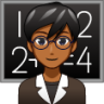 male teacher (brown) emoji