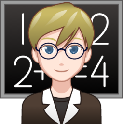 male teacher (white) emoji