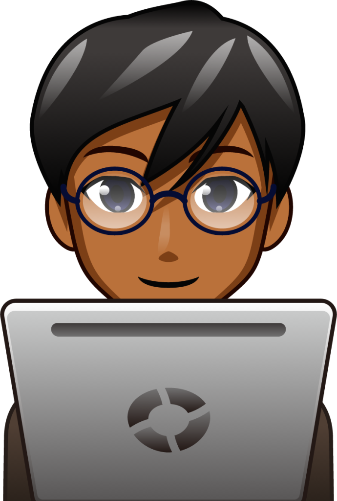male technologist (brown) emoji