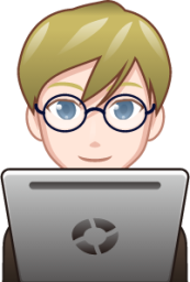 male technologist (white) emoji