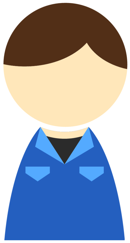 male work clothes blue icon
