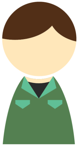 male work clothes green icon