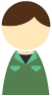 male work clothes green icon