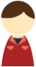 male work clothes red icon