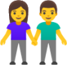 man and woman holding hands emoji