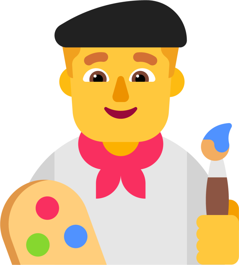 man artist default emoji
