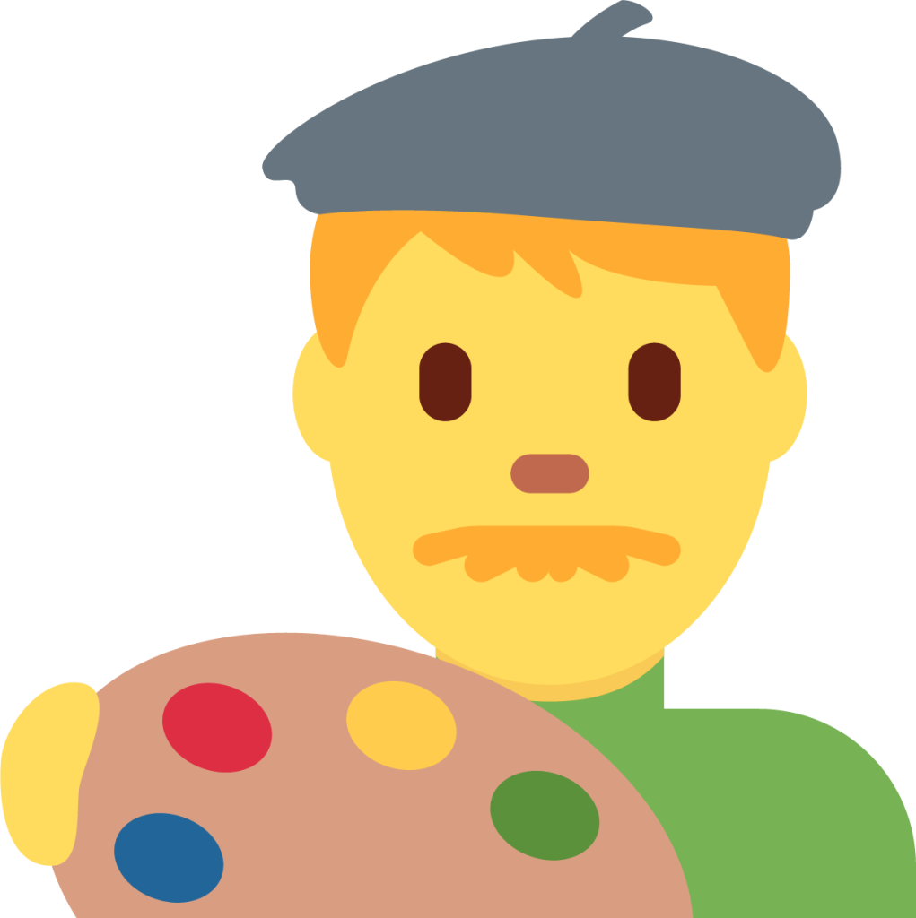 man artist emoji