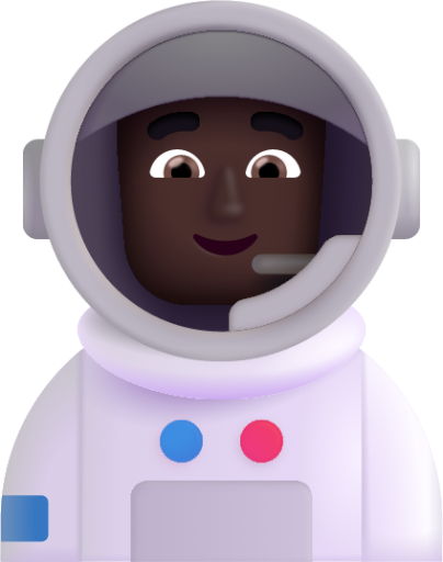 man astronaut dark emoji