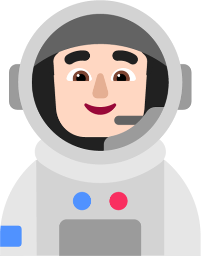 man astronaut light emoji