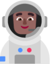 man astronaut medium dark emoji