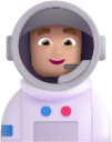 man astronaut medium light emoji