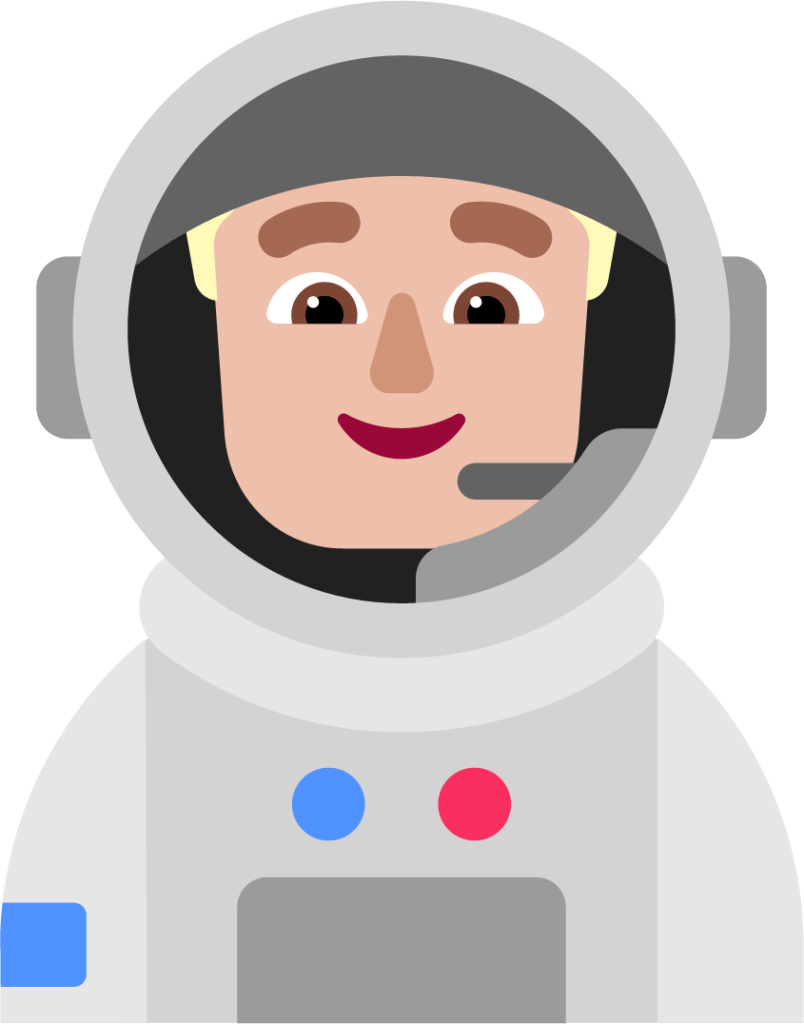 man astronaut medium light emoji