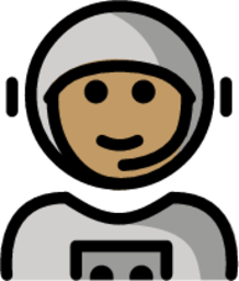 man astronaut: medium skin tone emoji