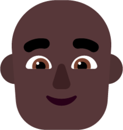 man bald dark emoji