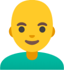 man: bald emoji
