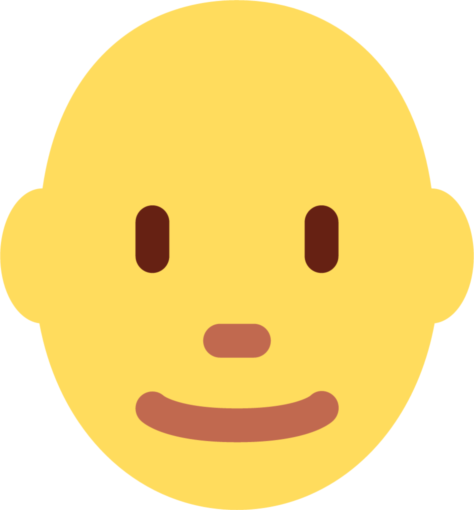 man: bald emoji