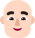 man bald light emoji