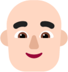 man bald light emoji