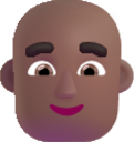 man bald medium dark emoji