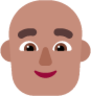man bald medium emoji