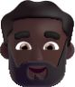 man beard dark emoji