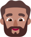 man beard medium emoji