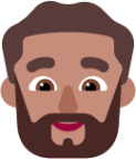 man beard medium emoji