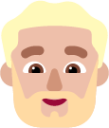 man beard medium light emoji