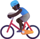 man biking dark emoji