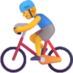 man biking default emoji