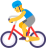 man biking default emoji
