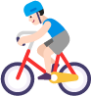 man biking light emoji