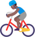 man biking medium dark emoji